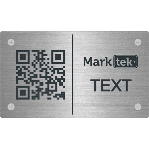 Stainless Steel QR code label| Edit and order online!