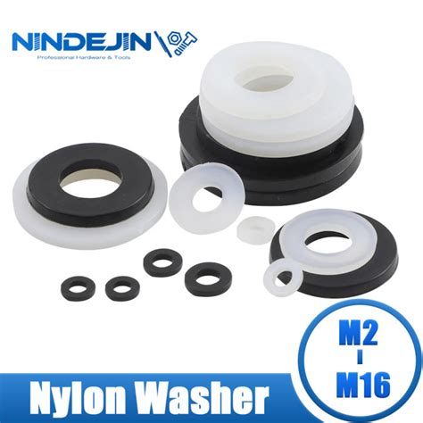 Nindejin Pcs Black White Nylon Washers M M M M M M M M