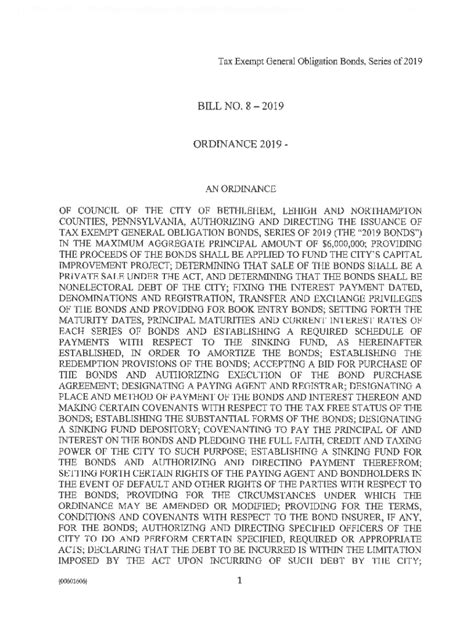 Fillable Online General Obligation Go Bond Definition Types Vs