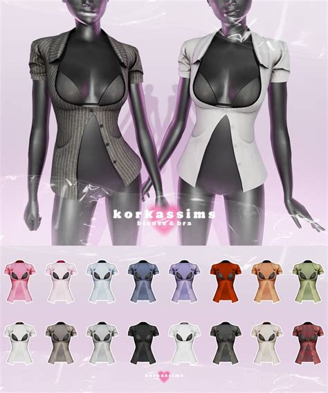 Blouse Bra Korkassims In Sims Clothing Sims Mods