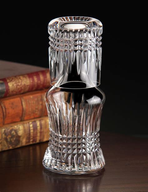 Waterford Lismore Diamond Bedside Carafe With Small Glass Waterford Lismore Waterford Crystal