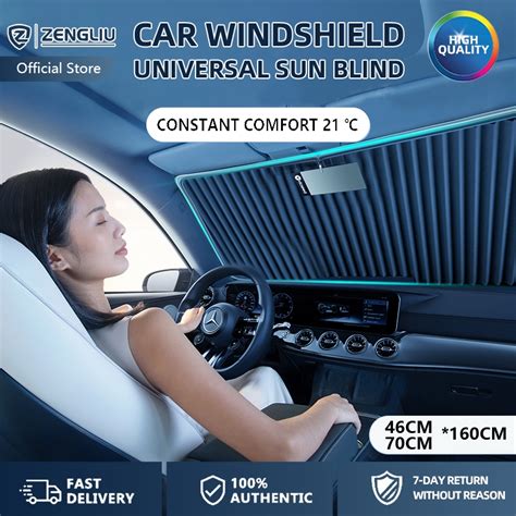 Window Car Sunshade 70CM Retractable Windshield Cover Curtain Anti UV