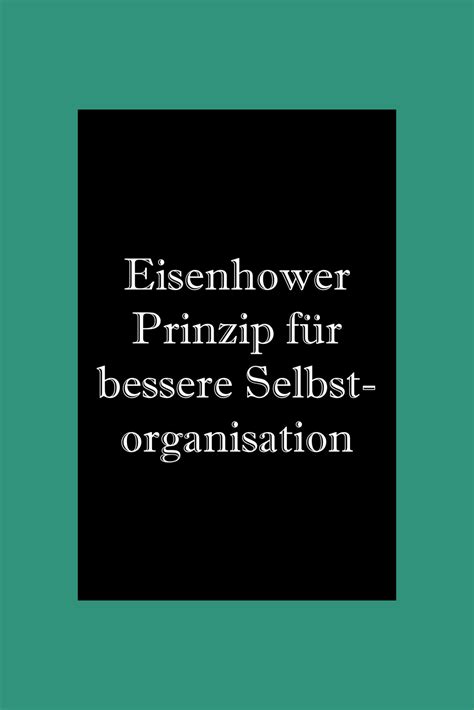 Das Eisenhower Prinzip einfach erklärt Vorlage für Matrix