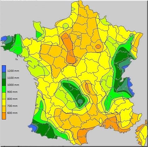 Climate Map Of France Weather Temperature Sun Sunlight Rain Hurricanes Tornadoes