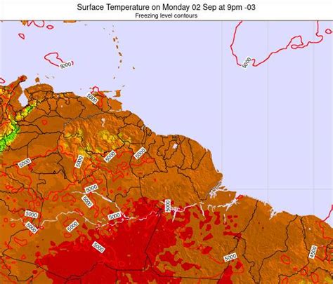 Suriname Surface Temperature On Wednesday Mar At Pm Srt