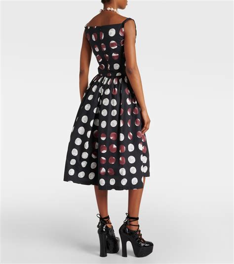 Sunday Printed Cotton Midi Dress In Multicoloured Vivienne Westwood