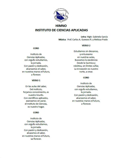 Himno Del Instituto ICA