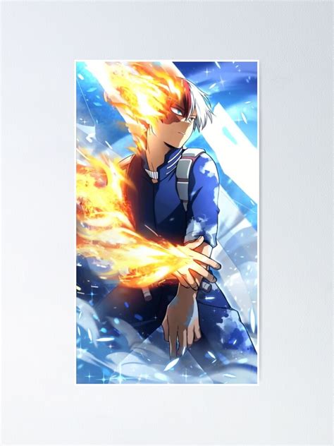 My Hero Academia Todoroki Shoto Poster By Marucchi Redbubble