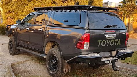 Toyota Hilux AN120 10 15 Current Dual Cab Oval Steel Roof Rack