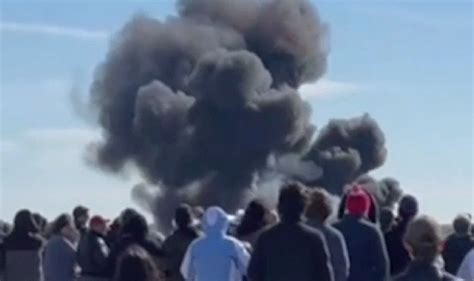 Dallas Airshow Crash Horror Footage Emerges After Ww2 Planes Collide