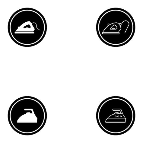 Premium Vector Iron Icon Vector Template Illustration Logo Design