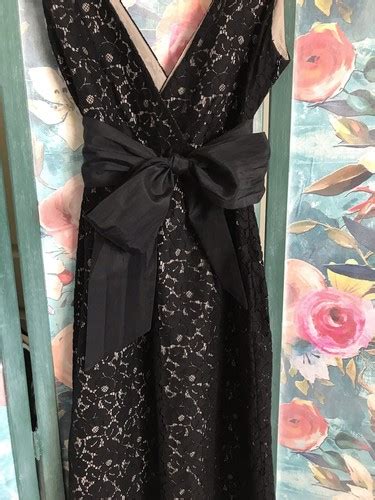 Vtg Y2k Kenzie Black Cotton Lace Nude Lined Coquette Balletcore Flirty Dress EBay