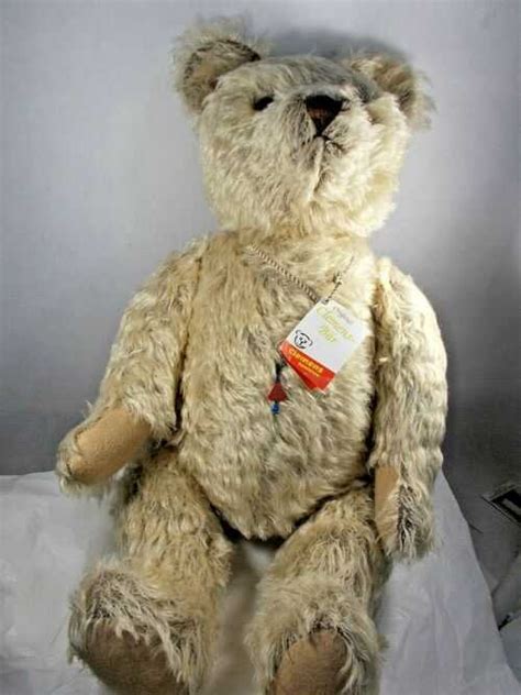 ORIGINAL ANTIQUE 1950 S CHAD VALLEY BEAR WITH CHEST And FOOT LABEL 19