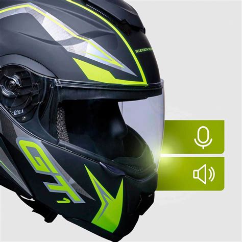 Bicimex Detalles Casco Para Motociclista Talla M Abatible Con Bluetooth