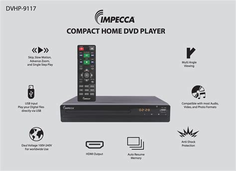 Compact Home DVD Player With HDMI And USB Playback