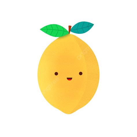 Lemon Fruits White Transparent Cartoon Cute Hand Painted Fruit Lemon