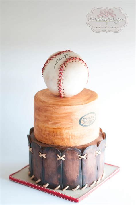 Vintage Stylized Baseball Cake - Decorated Cake by - CakesDecor