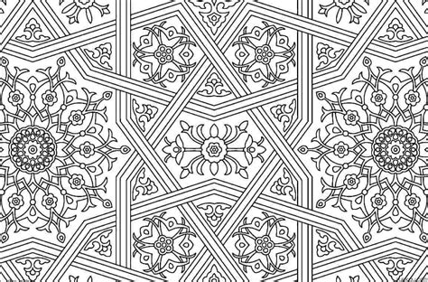 Turkish Ottoman Patterns Coloring Page Turkau