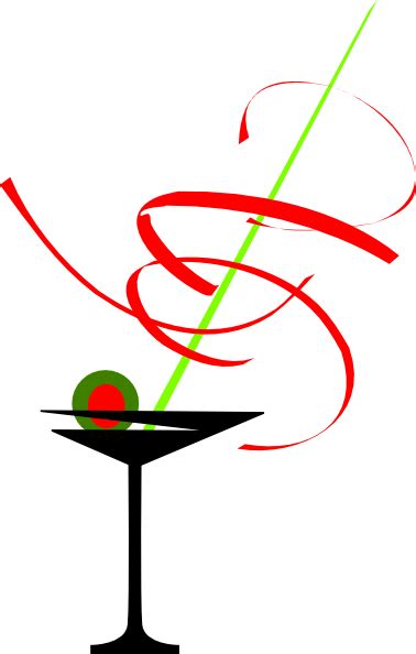 Girl In Martini Glass Clip Art