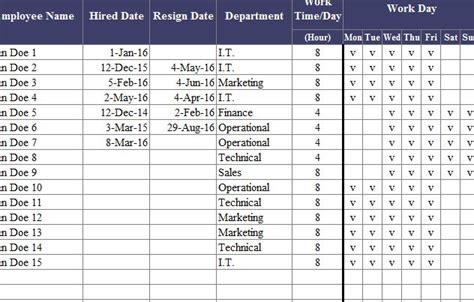 Employee Leave Planner - My Excel Templates