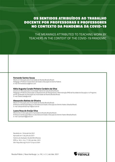 PDF OS SENTIDOS ATRIBUÍDOS AO TRABALHO DOCENTE POR PROFESSORAS E