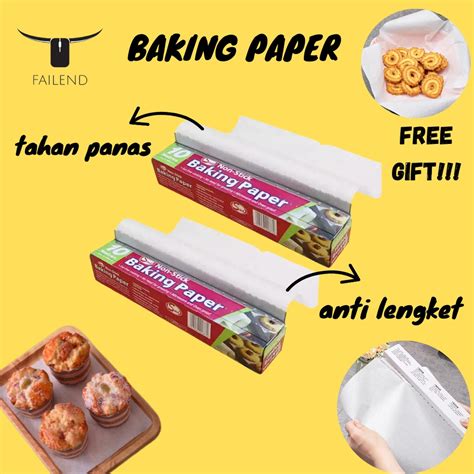 Jual Kertas Roti Baking Paper Anti Lengket Oil Paper Meter Shopee