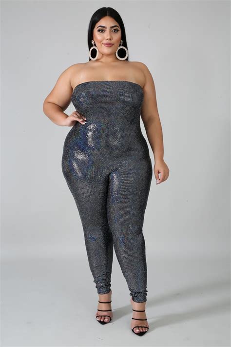 Tube Top Jumpsuit Jumpsuit Romper Curvy Outfits Plus Size Outfits