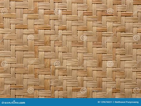 Woven Bamboo Rattan Fence Background Straw Weave Texture Rattan