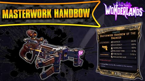 Masterwork Handbow Legendary Weapon Guide One Shot Monster Tiny