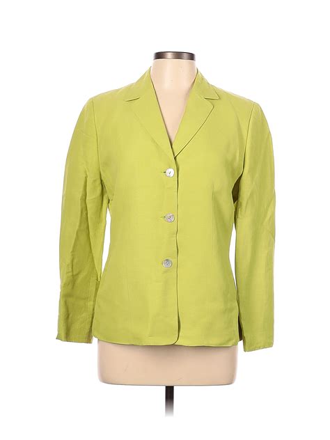 Casual Corner Solid Colored Green Blazer Size 10 75 Off Thredup