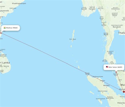 Flights From Chennai To Alor Setar MAA To AOR Flight Routes