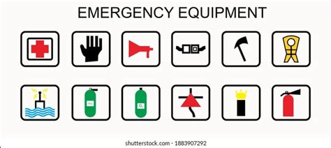 Vector Emergency Equipment Icon Signemergency Equipment Stock Vector ...