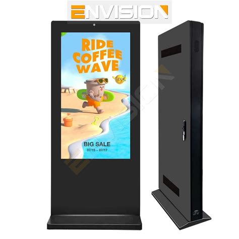 Bus Station Outdoor LCD Touch Screen Ultra Thin Advertising Display 43