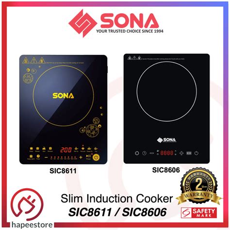 Sona Slim Induction Cooker Series SIC8611 SIC 8611 SIC8606 SIC 8606