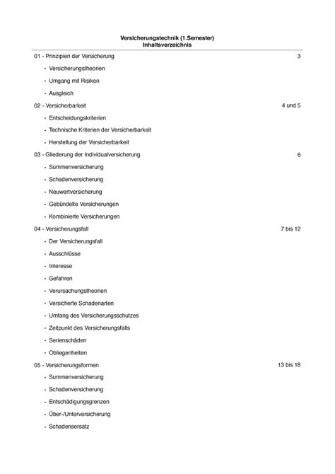 Zusammenfassung Summenexzedent Etc Versicherungstechnik