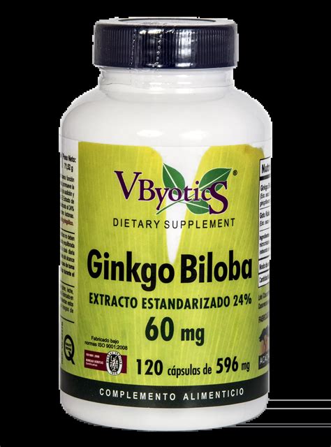 Ginkgo Biloba 60 Mg 120 Cápsulas Vbyotics Productos Dietéticos