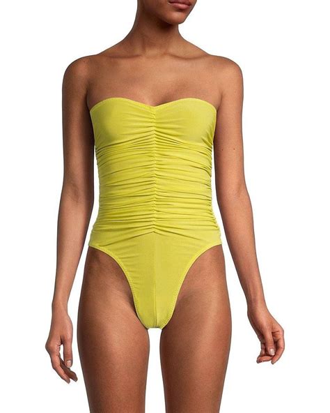 Norma Kamali Slinky Marissa One Piece Swimsuit In Green Lyst