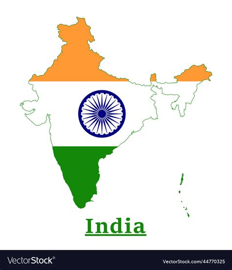 Map Of India With Flag Colour - Emelia Morganica