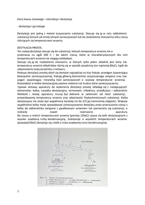 Estry Kwasu Octowego Materia Y Do Laboratori W Estry Kwasu