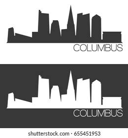 Columbus Skyline Silhouette Abstract Design City Stock Vector (Royalty ...