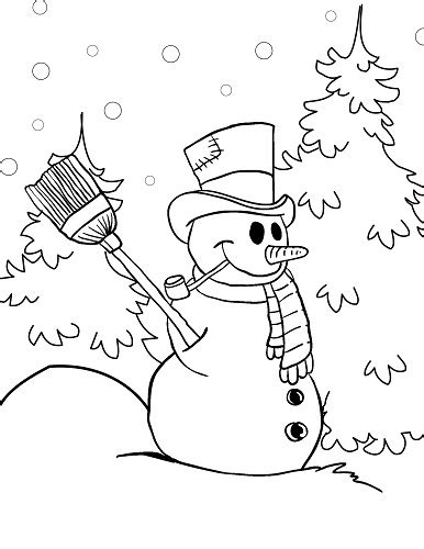 Cute Snowman Christmas Coloring Pages FREE – Cenzerely Yours