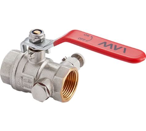 Шаровой кран со спускником MVI ДУ 15, 1/2" ВН/ВН BV.630.04 - выгодная ...