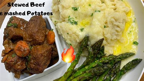 How To Make Stewed Beef Creamy Mashed Potatoes Recipe Stewed Beef