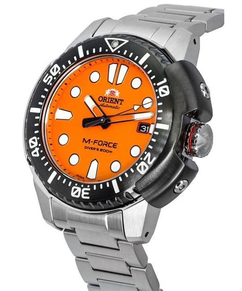 Orient M Force Ac L Deportes Acero Inoxidable Naranja Dial Autom Tico