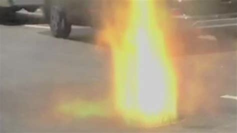 New York Manhole Explosion Filmed By Passerby Bbc News