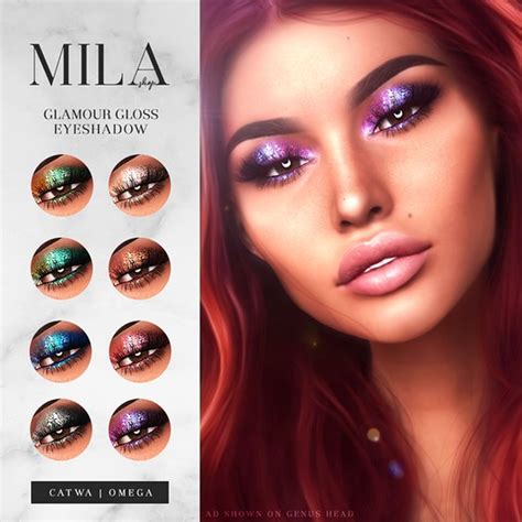 Second Life Marketplace Mila Glamour Gloss Eyeshadow Catwa Omega