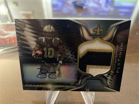 BRANDIN COOKS 2014 TOPPS PLATINUM BLACK REFRACTOR PATCH AUTO RC D 30