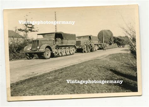 Foto Wh Halbkette Sdkfz Okh In Fest Schwertransport Anh Nger