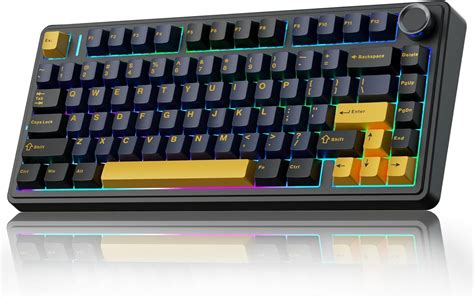 AULA F75 75 Wireless Mechanical Keyboard Hot Swappable Creamy Keyboard Pre Lubed Greywood