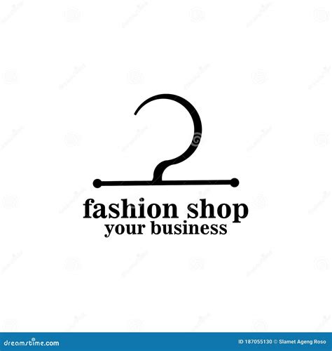 Creative Fashion Logo Design Vector Hanger Symbol Stock Vector